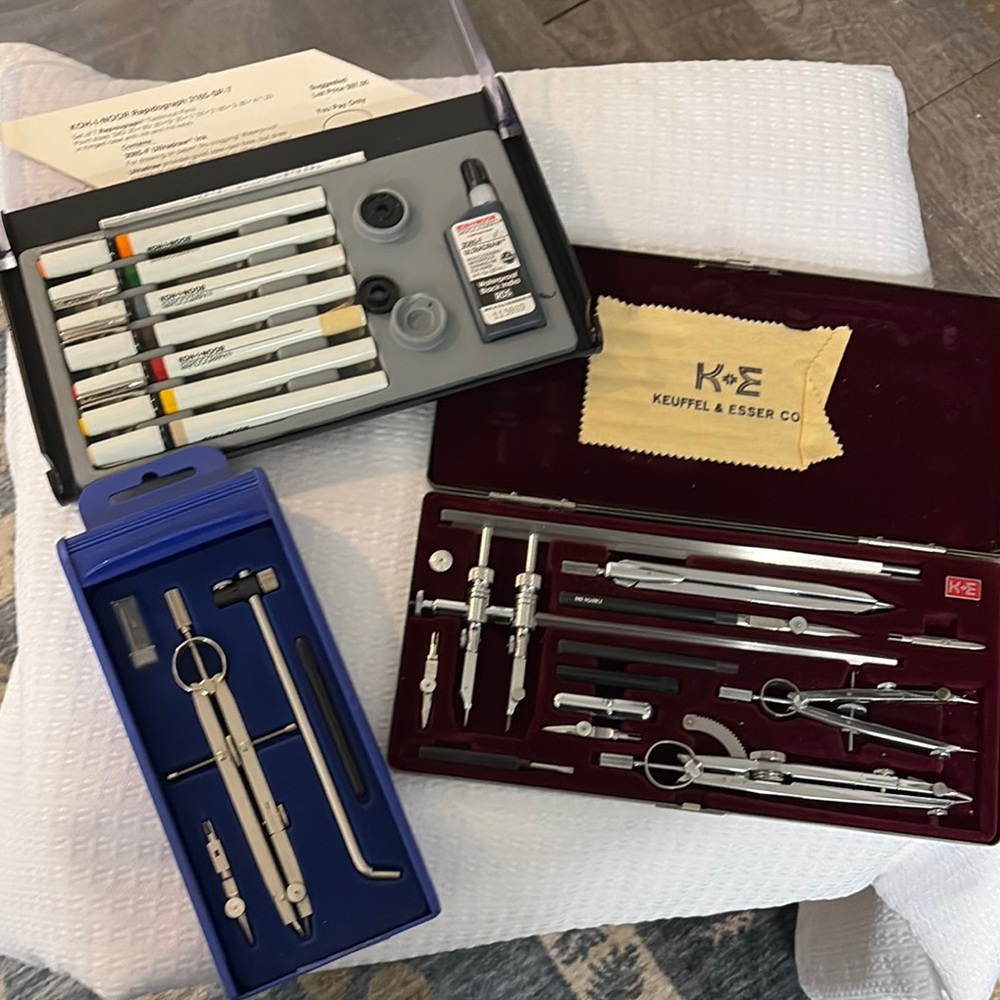 Keuffel & Esser Drafting Set with Pens
